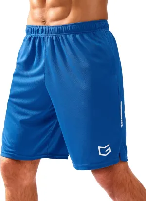 G Gradual Men's Gym Shorts 5"/7"/10" with Zipper Pockets Basketball Athletic Mesh Quick Dry Shorts for Workout Running Tennis