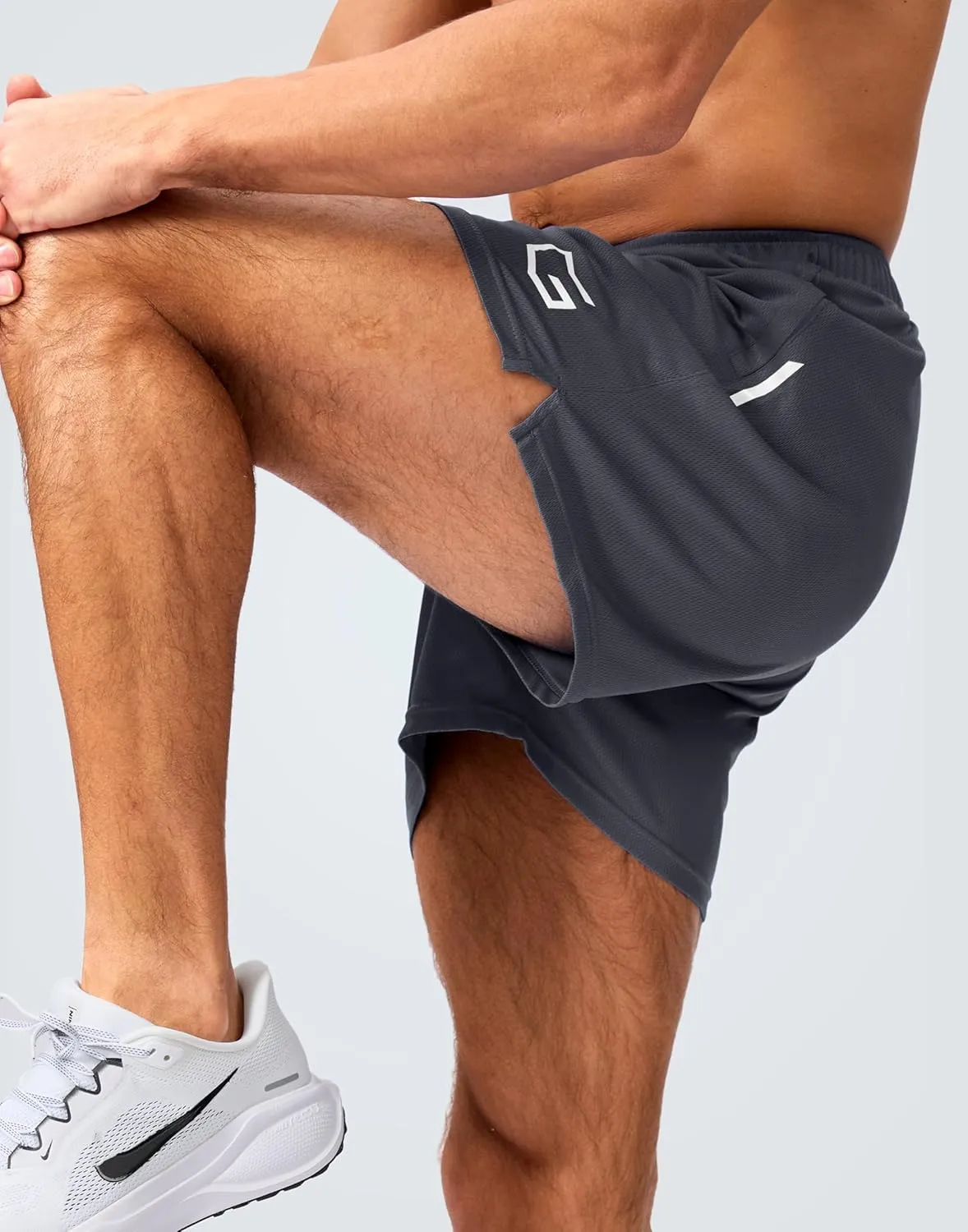 G Gradual Men's Gym Shorts 5"/7"/10" with Zipper Pockets Basketball Athletic Mesh Quick Dry Shorts for Workout Running Tennis