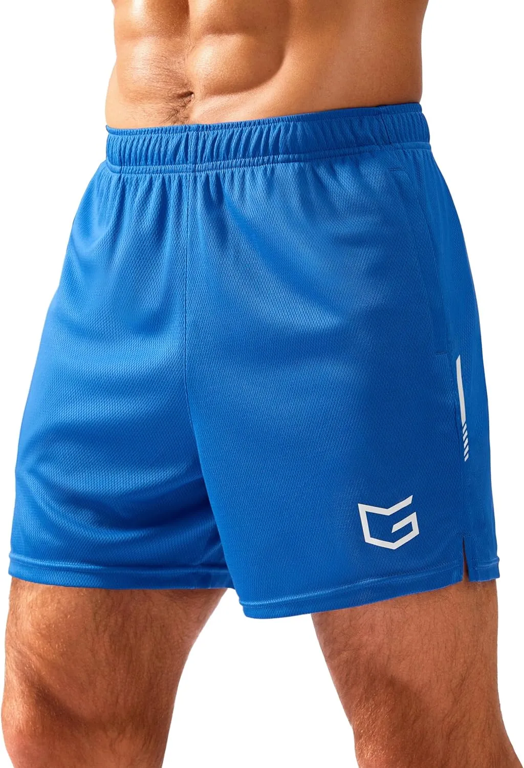 G Gradual Men's Gym Shorts 5"/7"/10" with Zipper Pockets Basketball Athletic Mesh Quick Dry Shorts for Workout Running Tennis