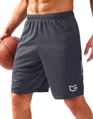 G Gradual Men's Gym Shorts 5"/7"/10" with Zipper Pockets Basketball Athletic Mesh Quick Dry Shorts for Workout Running Tennis