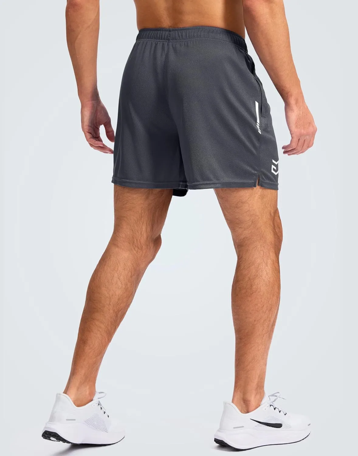G Gradual Men's Gym Shorts 5"/7"/10" with Zipper Pockets Basketball Athletic Mesh Quick Dry Shorts for Workout Running Tennis