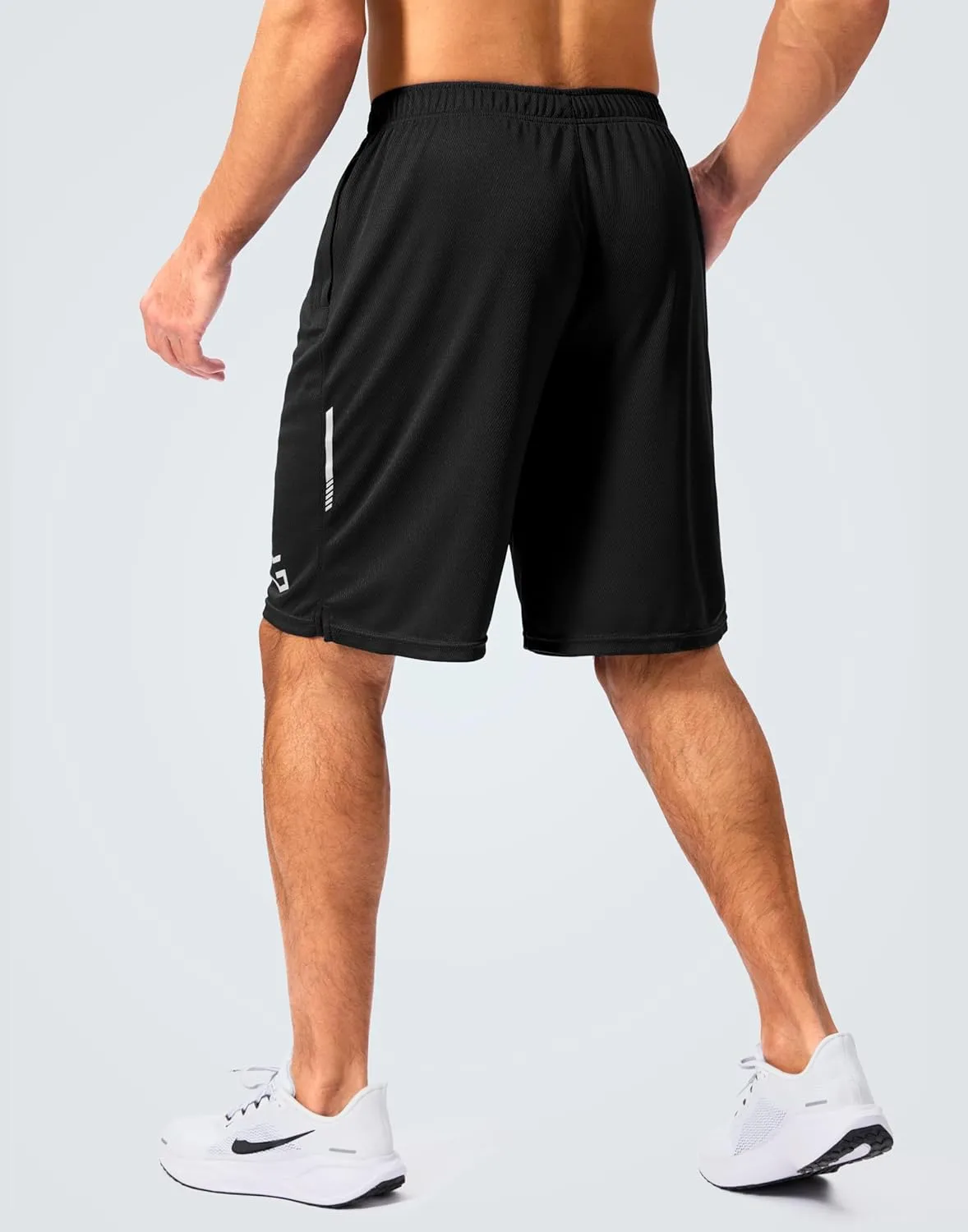 G Gradual Men's Gym Shorts 5"/7"/10" with Zipper Pockets Basketball Athletic Mesh Quick Dry Shorts for Workout Running Tennis