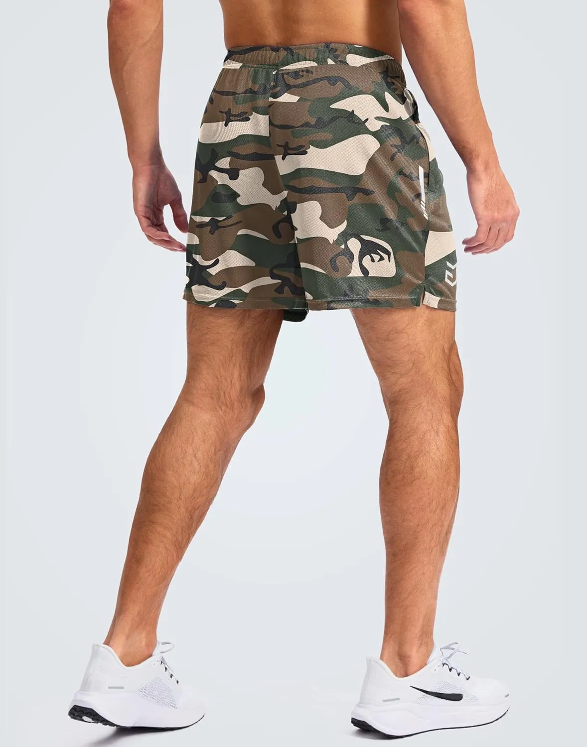 G Gradual Men's Gym Shorts 5"/7"/10" with Zipper Pockets Basketball Athletic Mesh Quick Dry Shorts for Workout Running Tennis