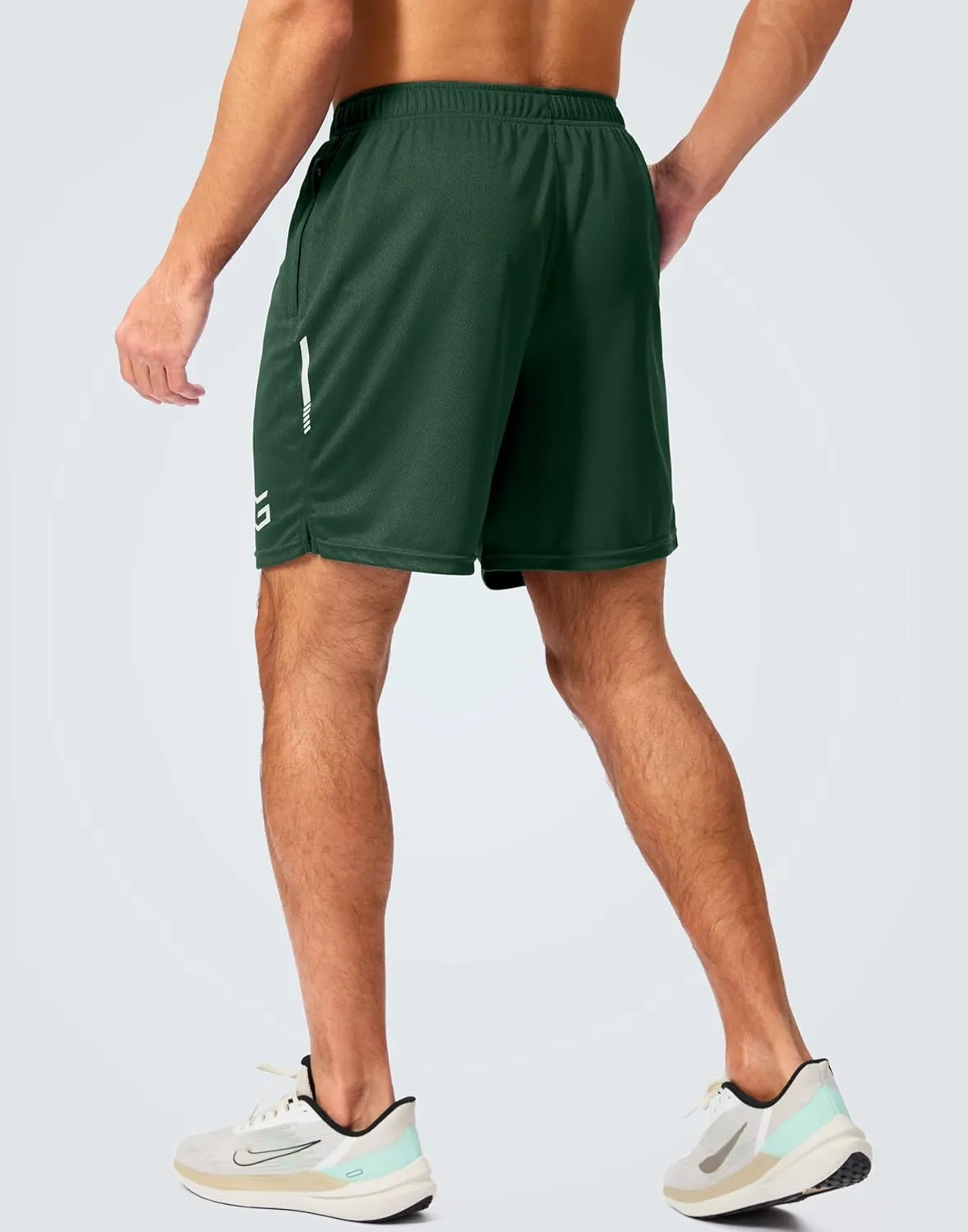 G Gradual Men's Gym Shorts 5"/7"/10" with Zipper Pockets Basketball Athletic Mesh Quick Dry Shorts for Workout Running Tennis
