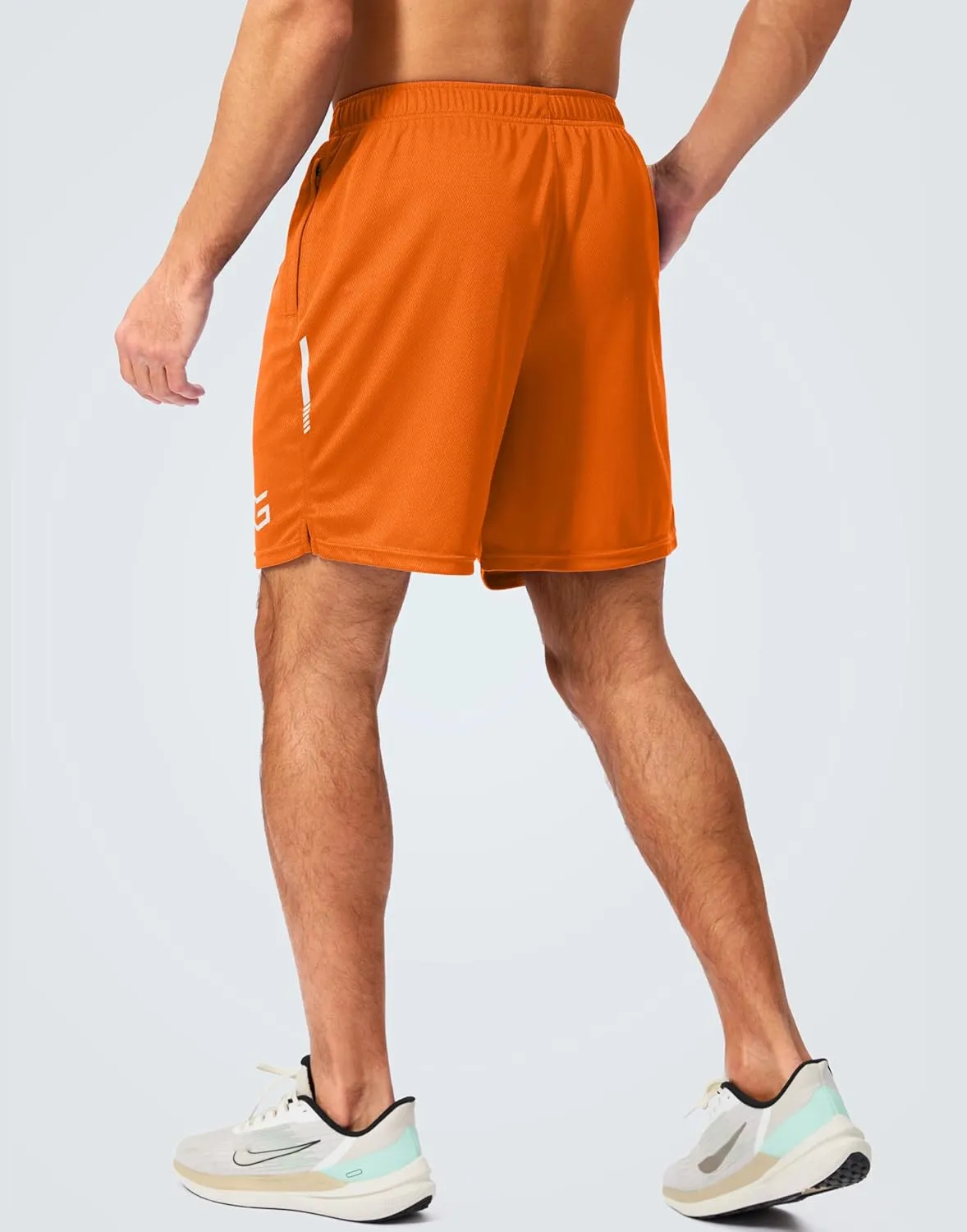 G Gradual Men's Gym Shorts 5"/7"/10" with Zipper Pockets Basketball Athletic Mesh Quick Dry Shorts for Workout Running Tennis