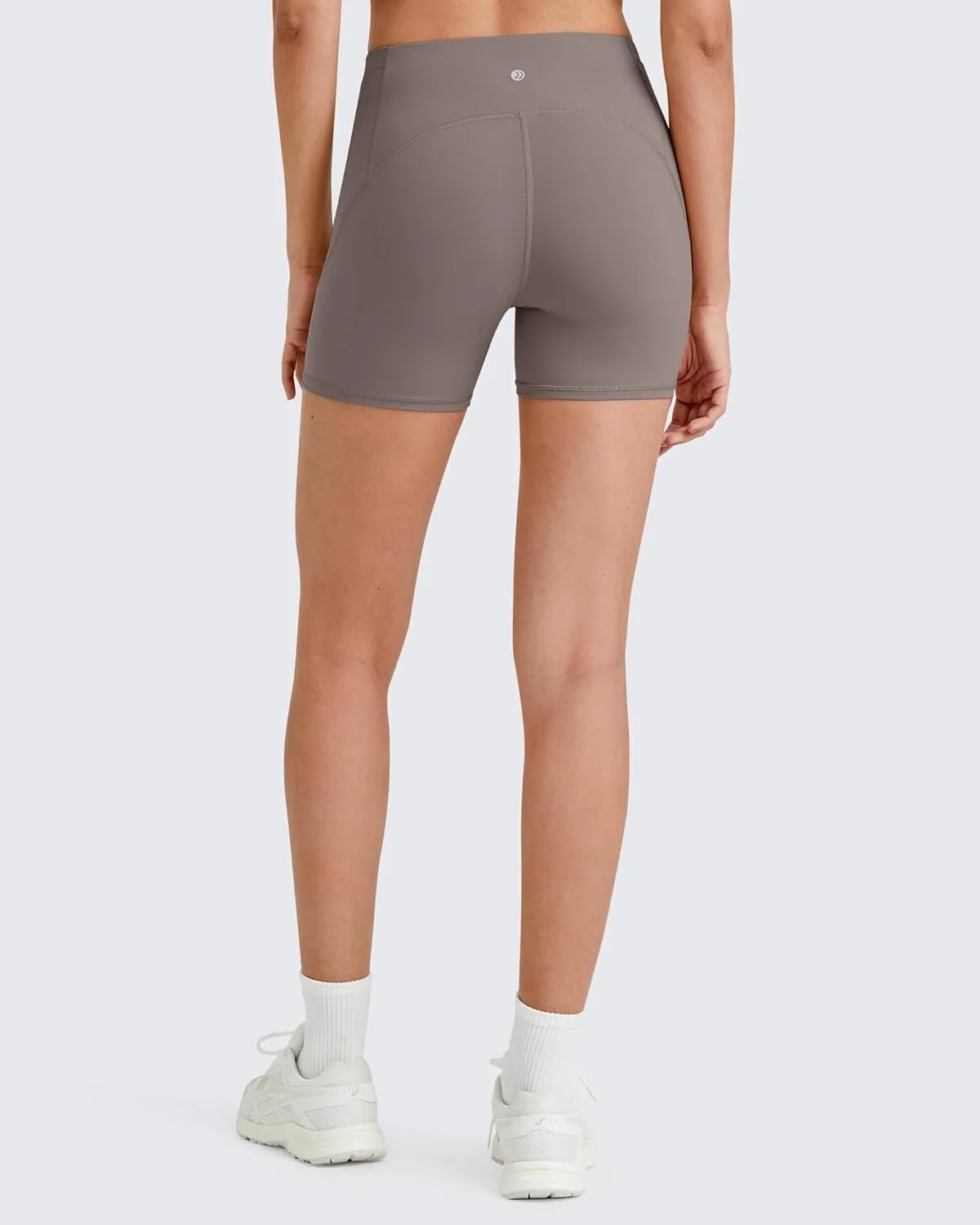 G4Free Barefeel Biker Shorts Women Tummy Control High Waisted No Front Seam Workout Gym Shorts with Pockets 4" 6" 8"