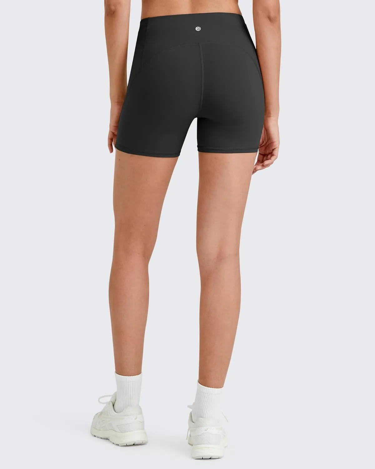 G4Free Barefeel Biker Shorts Women Tummy Control High Waisted No Front Seam Workout Gym Shorts with Pockets 4" 6" 8"