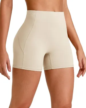 G4Free Barefeel Biker Shorts Women Tummy Control High Waisted No Front Seam Workout Gym Shorts with Pockets 4" 6" 8"