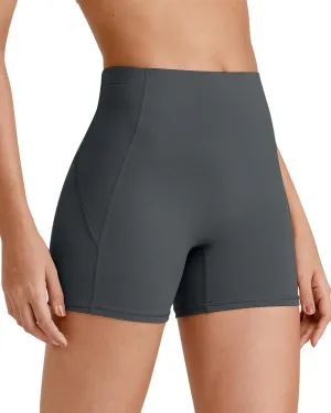 G4Free Barefeel Biker Shorts Women Tummy Control High Waisted No Front Seam Workout Gym Shorts with Pockets 4" 6" 8"