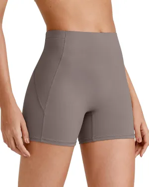 G4Free Barefeel Biker Shorts Women Tummy Control High Waisted No Front Seam Workout Gym Shorts with Pockets 4" 6" 8"