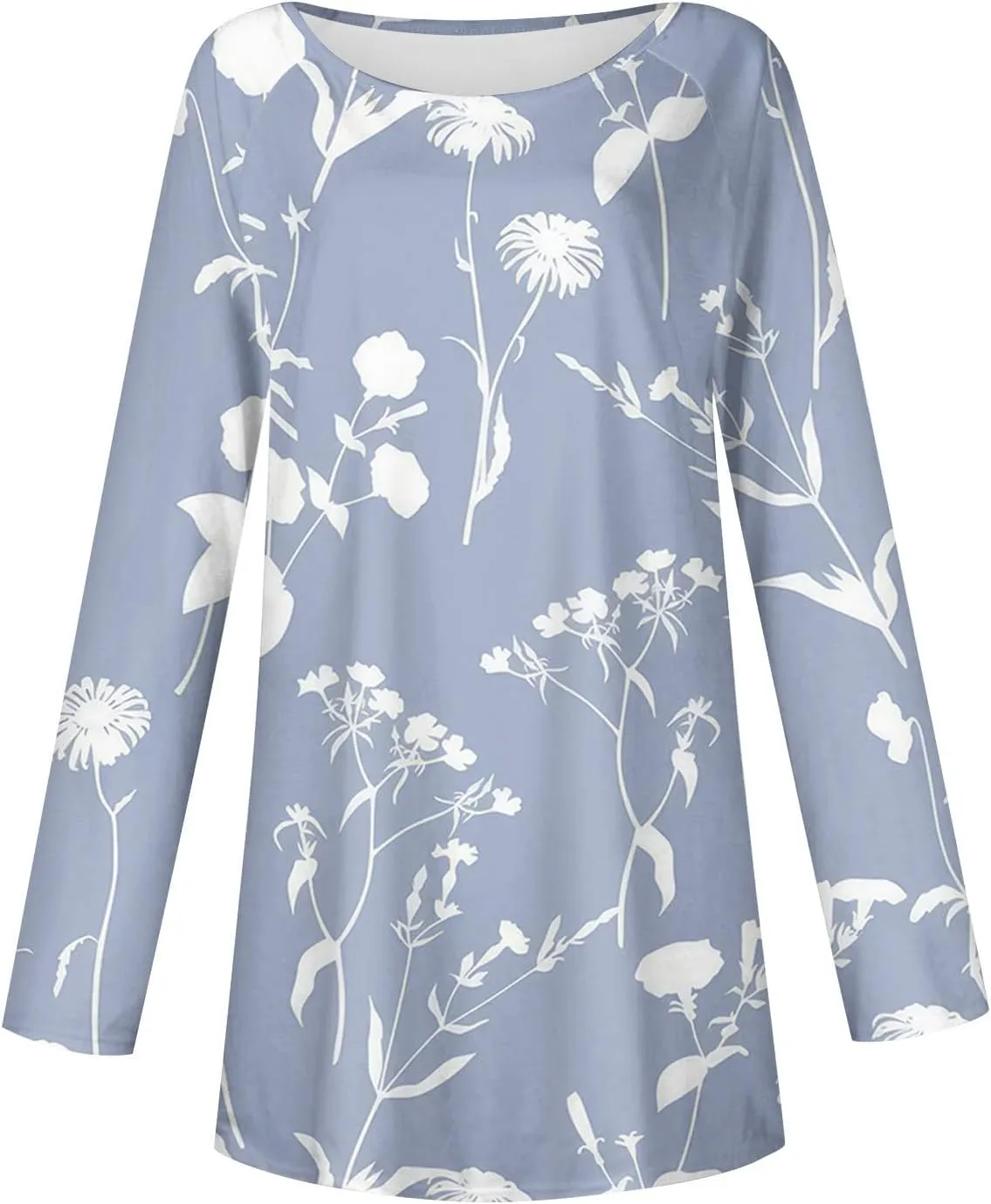 Going Out Tops For Women, Womens Loose Fit Long Sleeve Blouse Trendy Crewneck Tunics Or Tops To Wear With Leggings