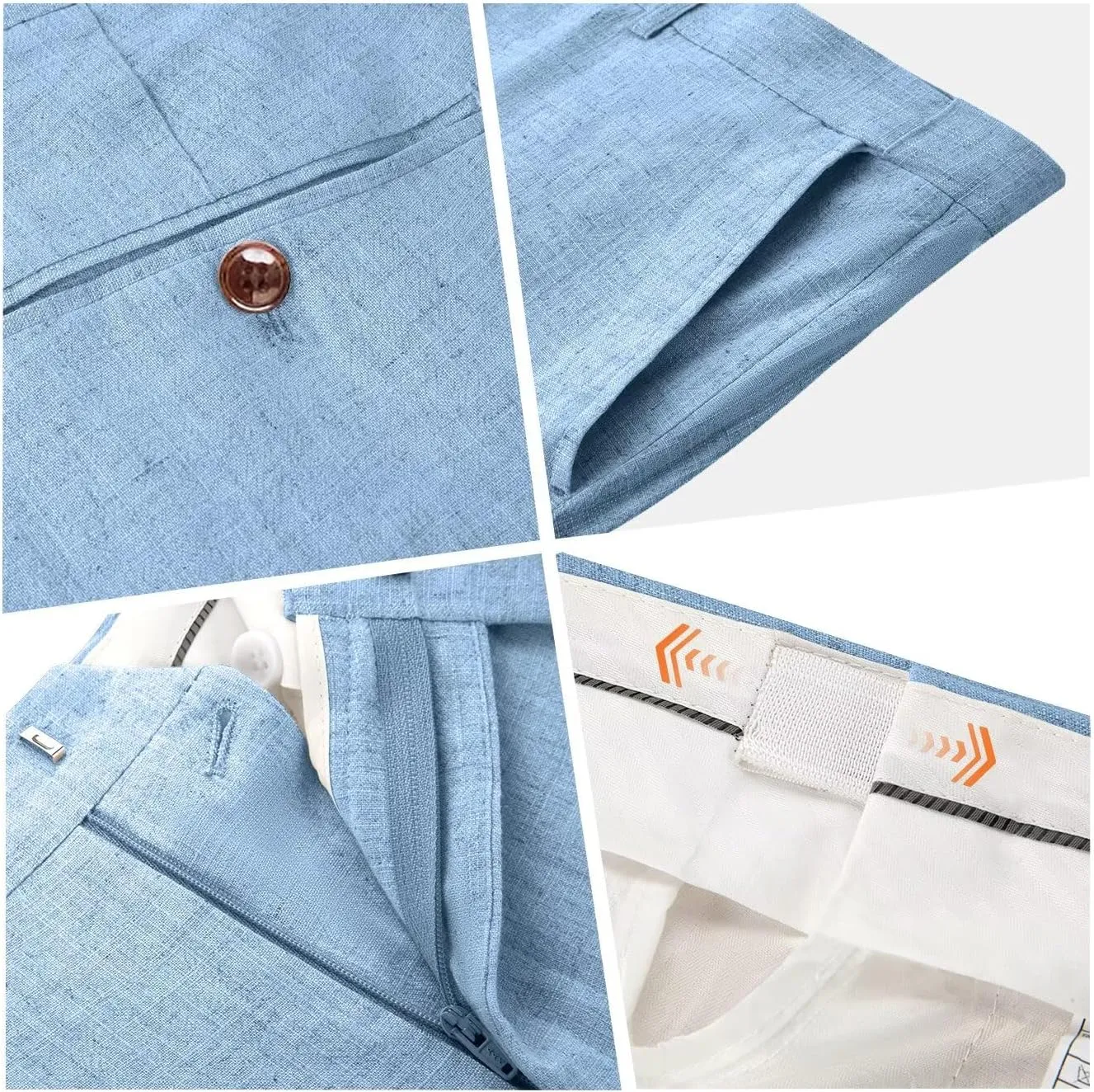High-End Suits Casual Linen Beige Men's 2 Piece Suits Wedding Suits Slim Fit Groomsmen Tuxedos Summer Linen Vest Pant
