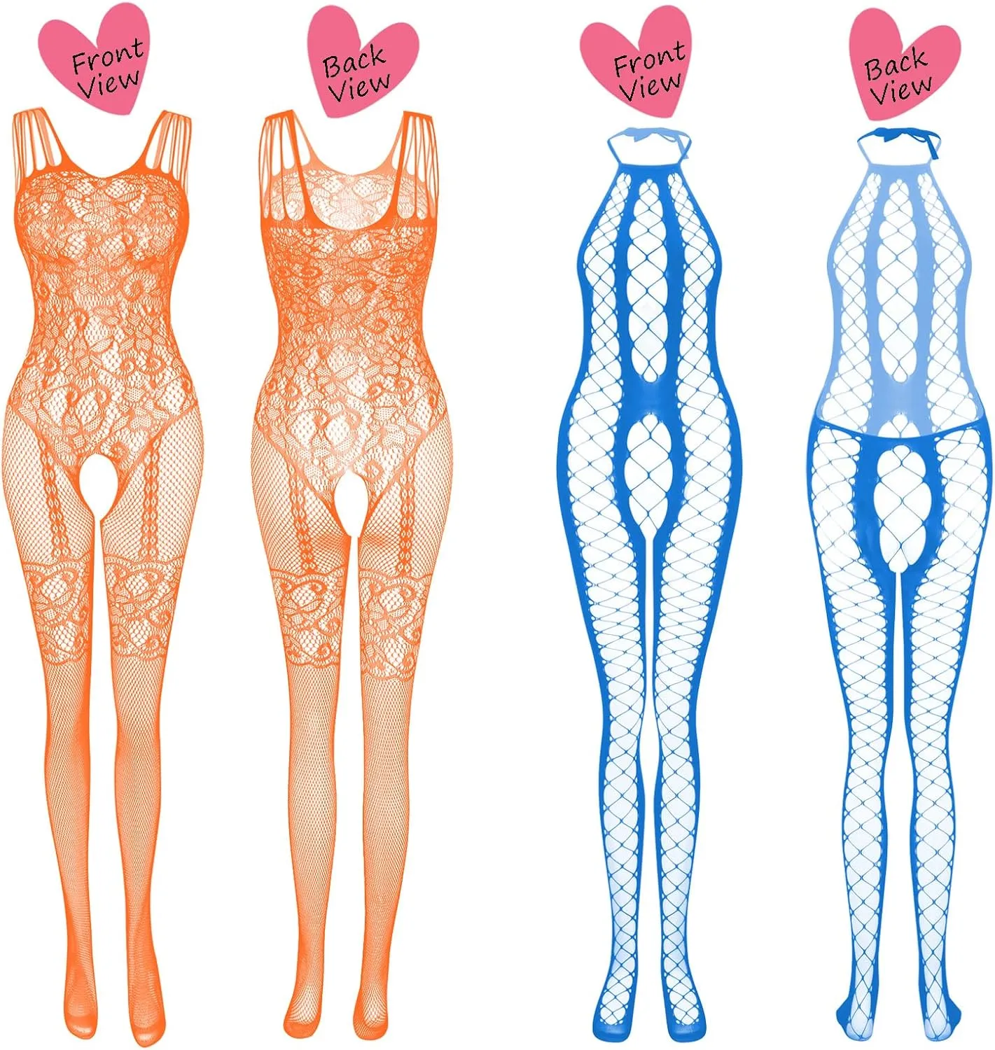 JDiction Women’s Lingerie BabyDoll Fishnet Bodysuit Sexy Nightwear(12 Pack)