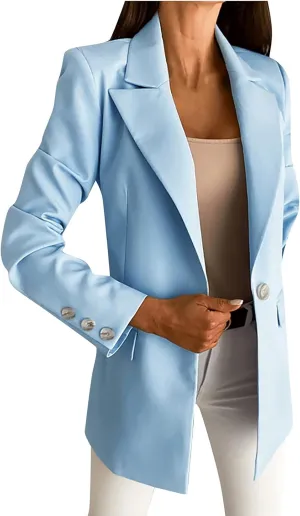 JEGULV Clearance Items Boyfriend Blazers for Women, Suit Jacket Dress for Women, White Blazer Jackets for Women, Plus Size Blazer, Womens Blazer, Office Clothes for Women