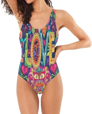 Joisal Wolf Dragon White One Piece Bathing Suits Low Back Bathing Suits Women One Piece