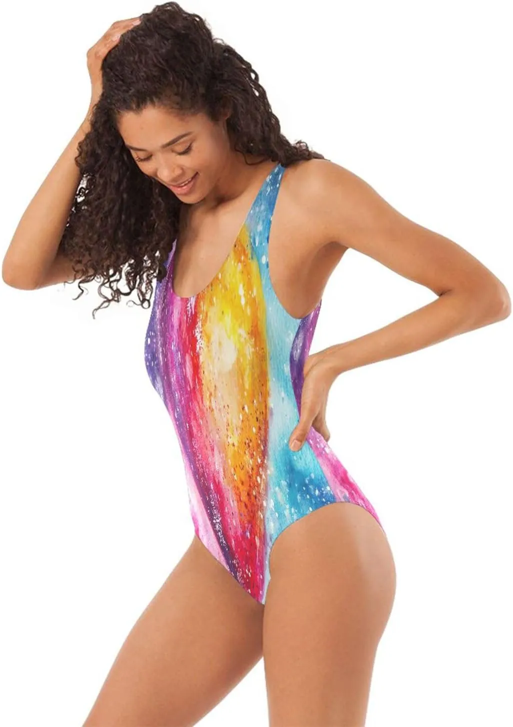 Joisal Wolf Dragon White One Piece Bathing Suits Low Back Bathing Suits Women One Piece