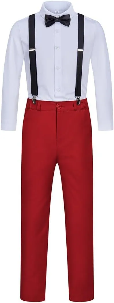 Kids Suits for Boys 7 Pieces Formal Suit Boys Dress Shirts Ring Bearer Outfit Slim Fit Dresswear Suit