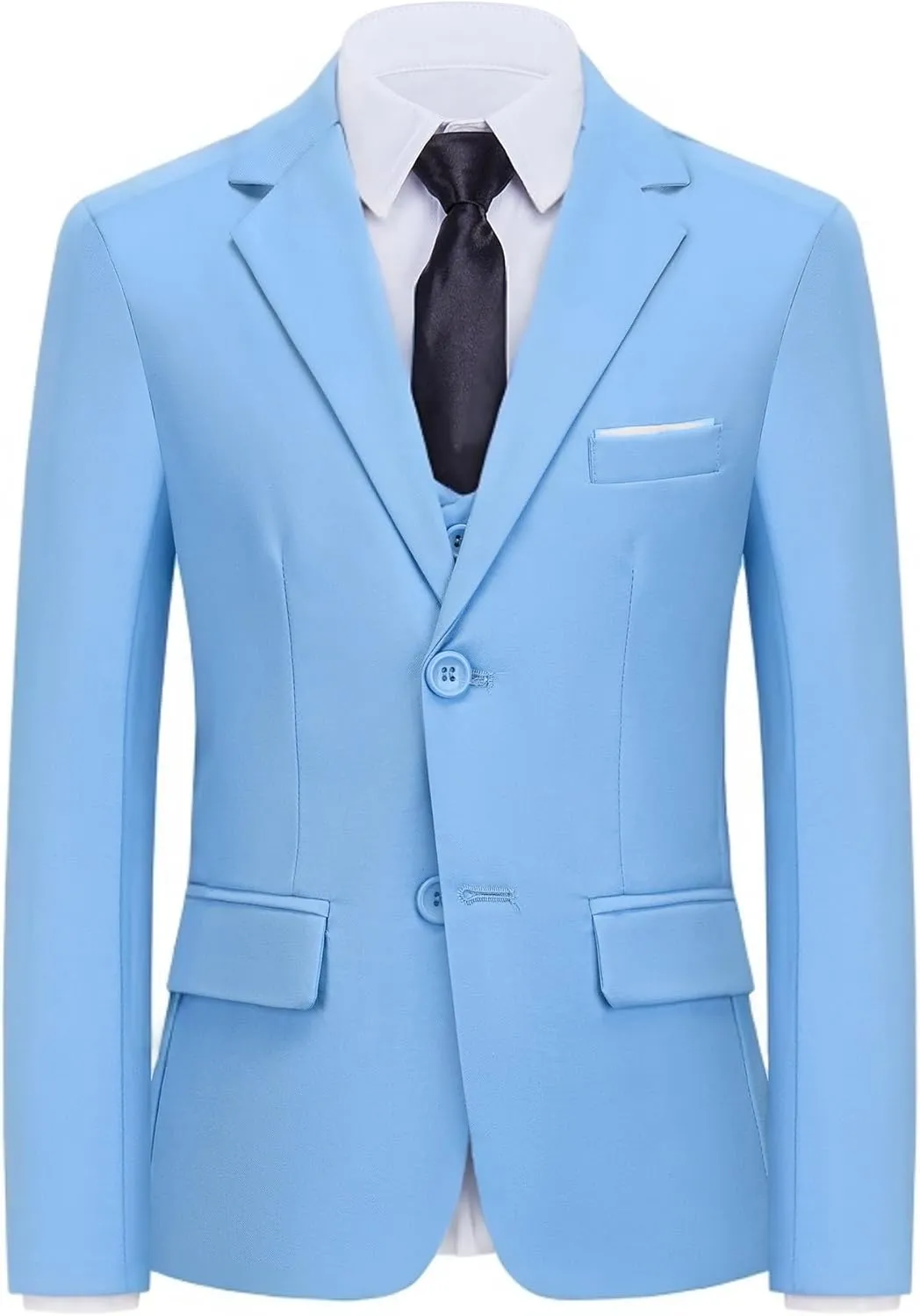 Kids Suits for Boys 7 Pieces Formal Suit Boys Dress Shirts Ring Bearer Outfit Slim Fit Dresswear Suit