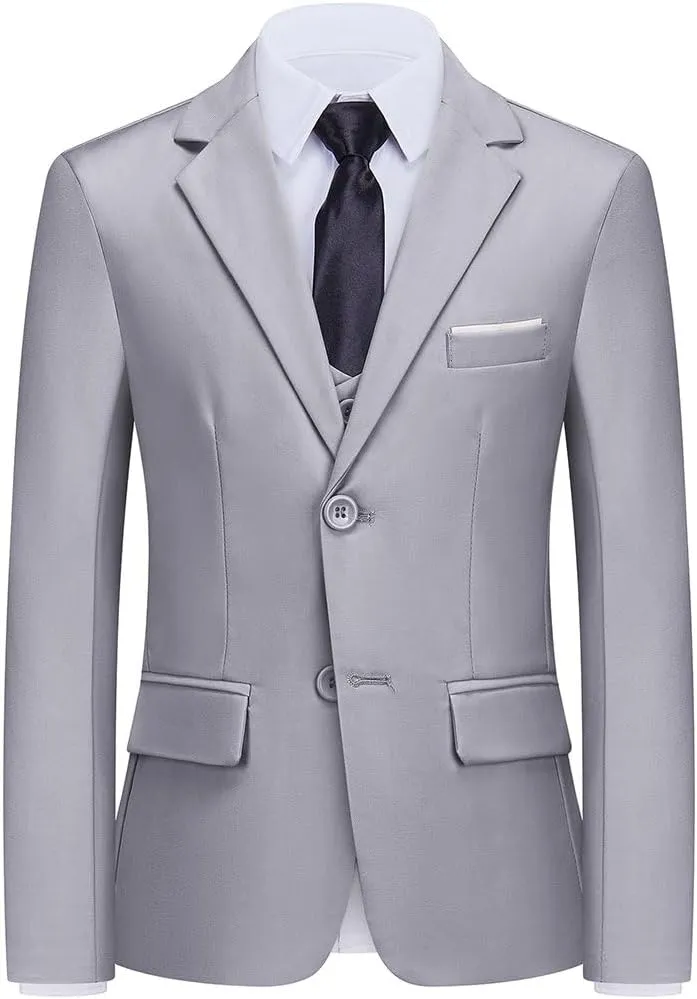 Kids Suits for Boys 7 Pieces Formal Suit Boys Dress Shirts Ring Bearer Outfit Slim Fit Dresswear Suit
