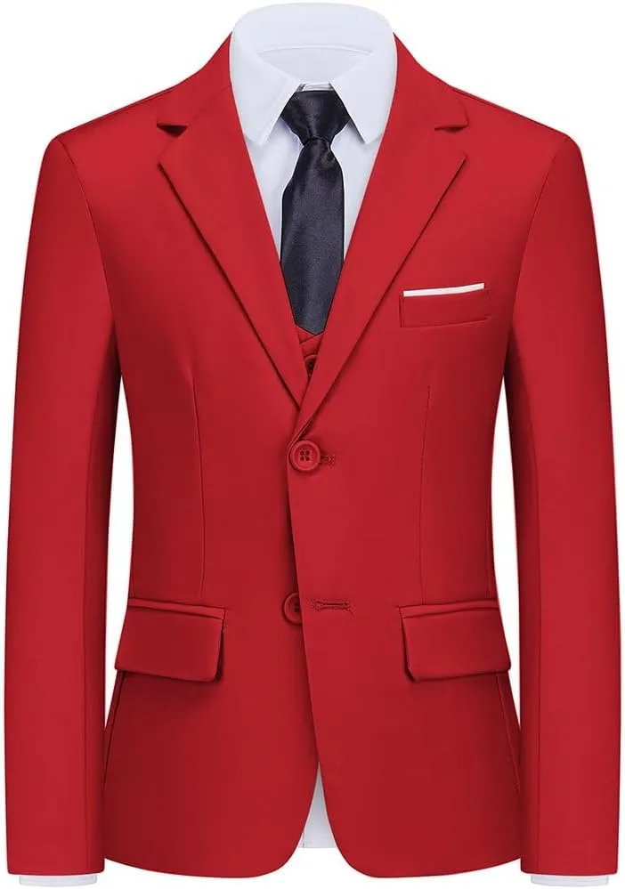 Kids Suits for Boys 7 Pieces Formal Suit Boys Dress Shirts Ring Bearer Outfit Slim Fit Dresswear Suit