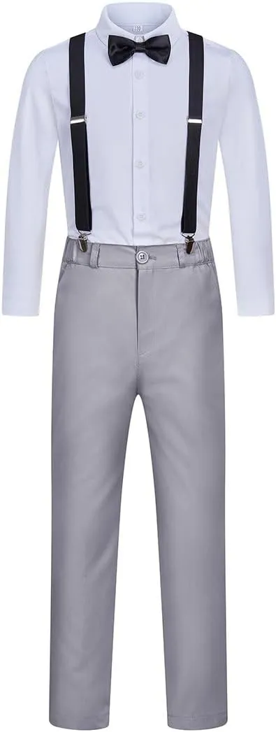 Kids Suits for Boys 7 Pieces Formal Suit Boys Dress Shirts Ring Bearer Outfit Slim Fit Dresswear Suit