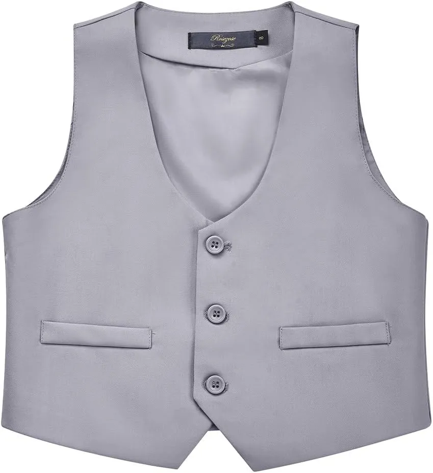 Kids Suits for Boys 7 Pieces Formal Suit Boys Dress Shirts Ring Bearer Outfit Slim Fit Dresswear Suit