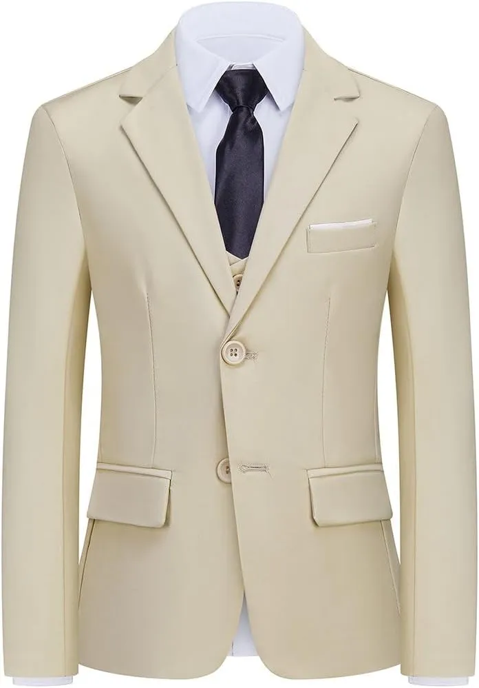 Kids Suits for Boys 7 Pieces Formal Suit Boys Dress Shirts Ring Bearer Outfit Slim Fit Dresswear Suit