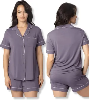 Kindred Bravely Clea Maternity Pajamas & Postpartum Lounge Sets for Women, Short Sleeve Nursing Pajamas