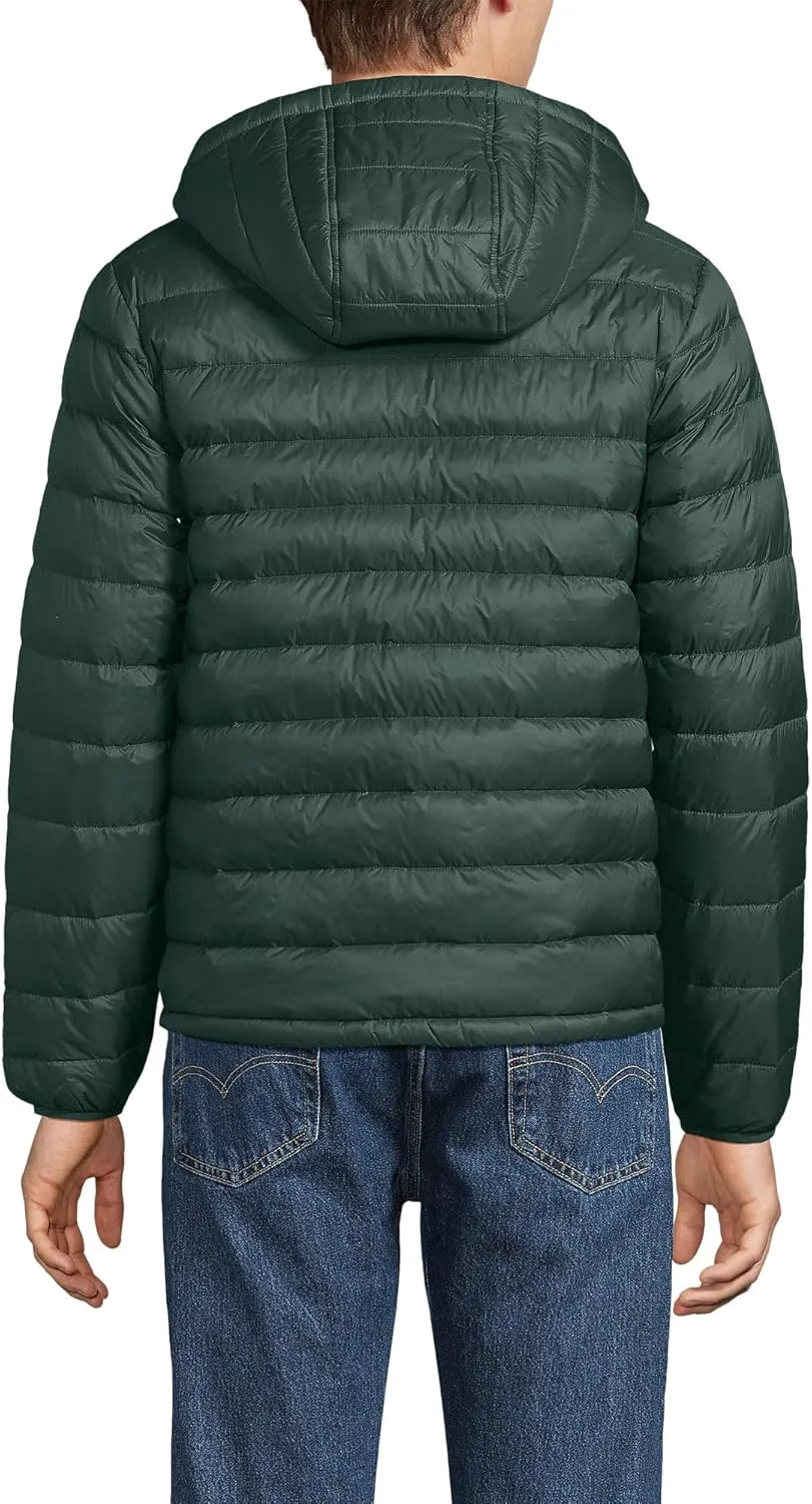 Lands' End Men's Wanderweight Ultralight Packable Hooded Down Jacket