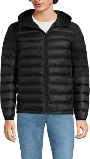 Lands' End Men's Wanderweight Ultralight Packable Hooded Down Jacket