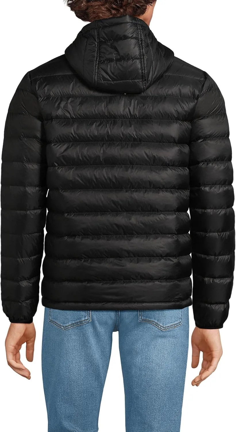 Lands' End Men's Wanderweight Ultralight Packable Hooded Down Jacket