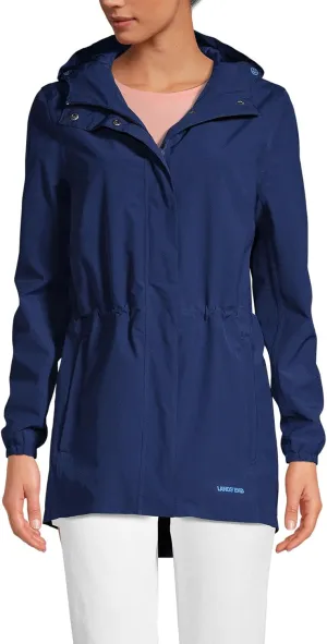 Lands' End Women's Squall Packable Waterproof Raincoat
