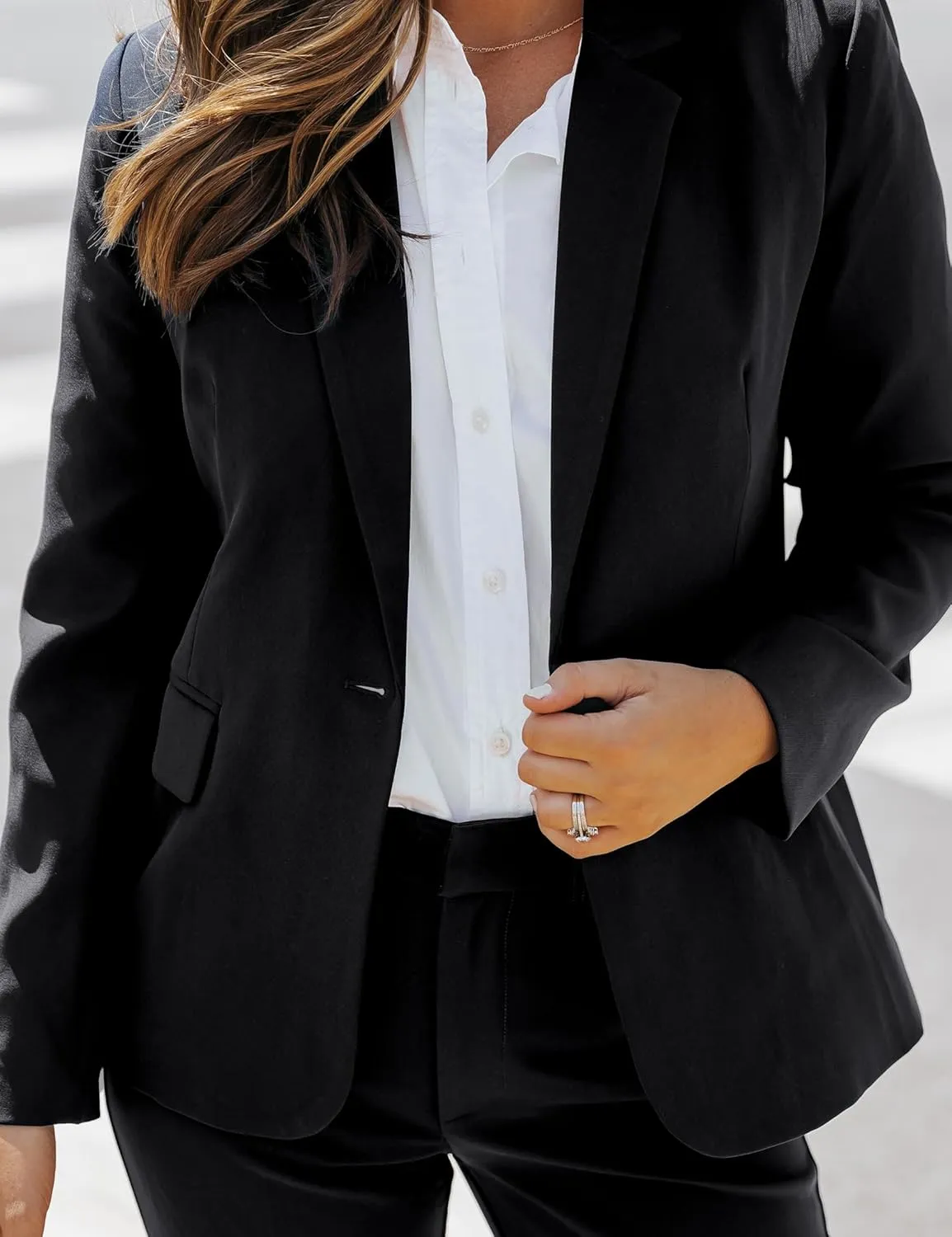 luvamia Women's Two Piece Sets Pants Suits Dressy Business Casual Outfits Professional Blazer Pantsuits Set Work Office
