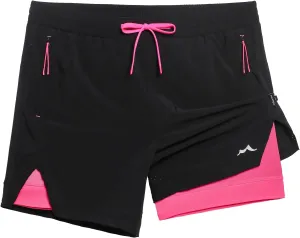 maamgic Men's Athletic Running Shorts with Liner Ultra Lightweight Workout Shorts 5"/ 7"