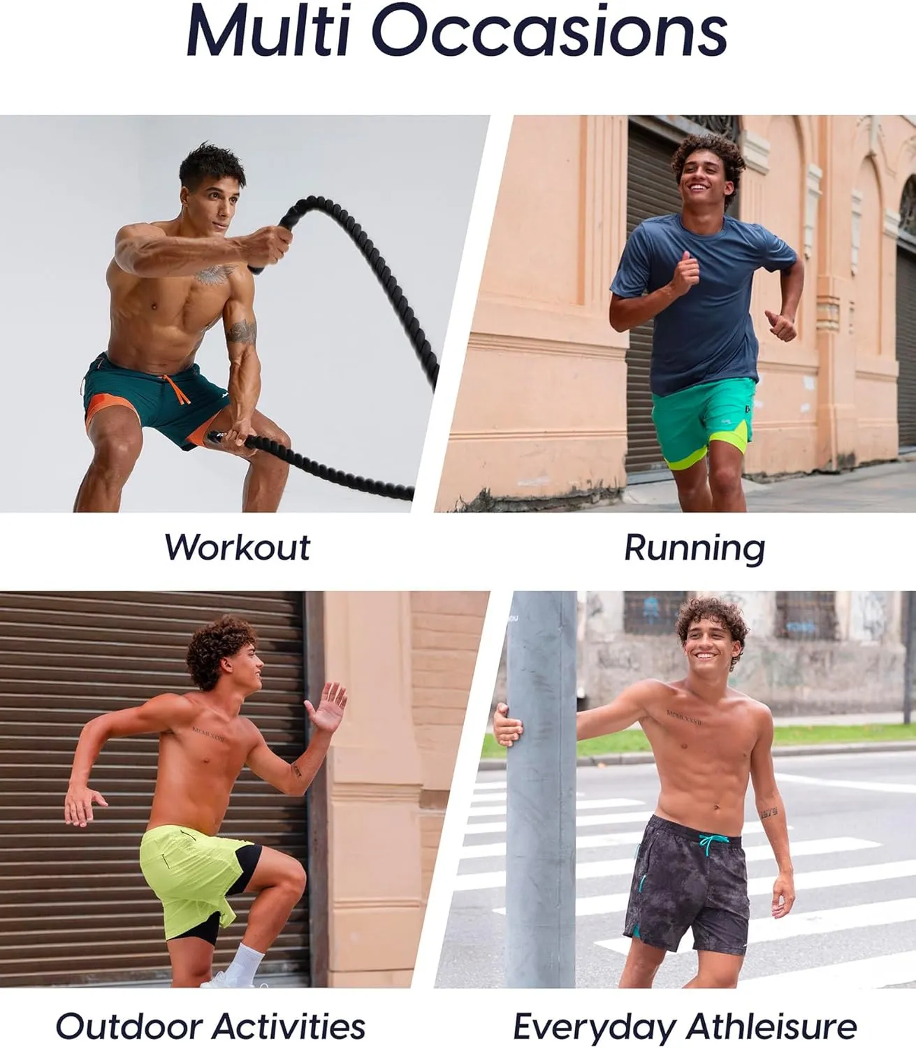 maamgic Men's Athletic Running Shorts with Liner Ultra Lightweight Workout Shorts 5"/ 7"