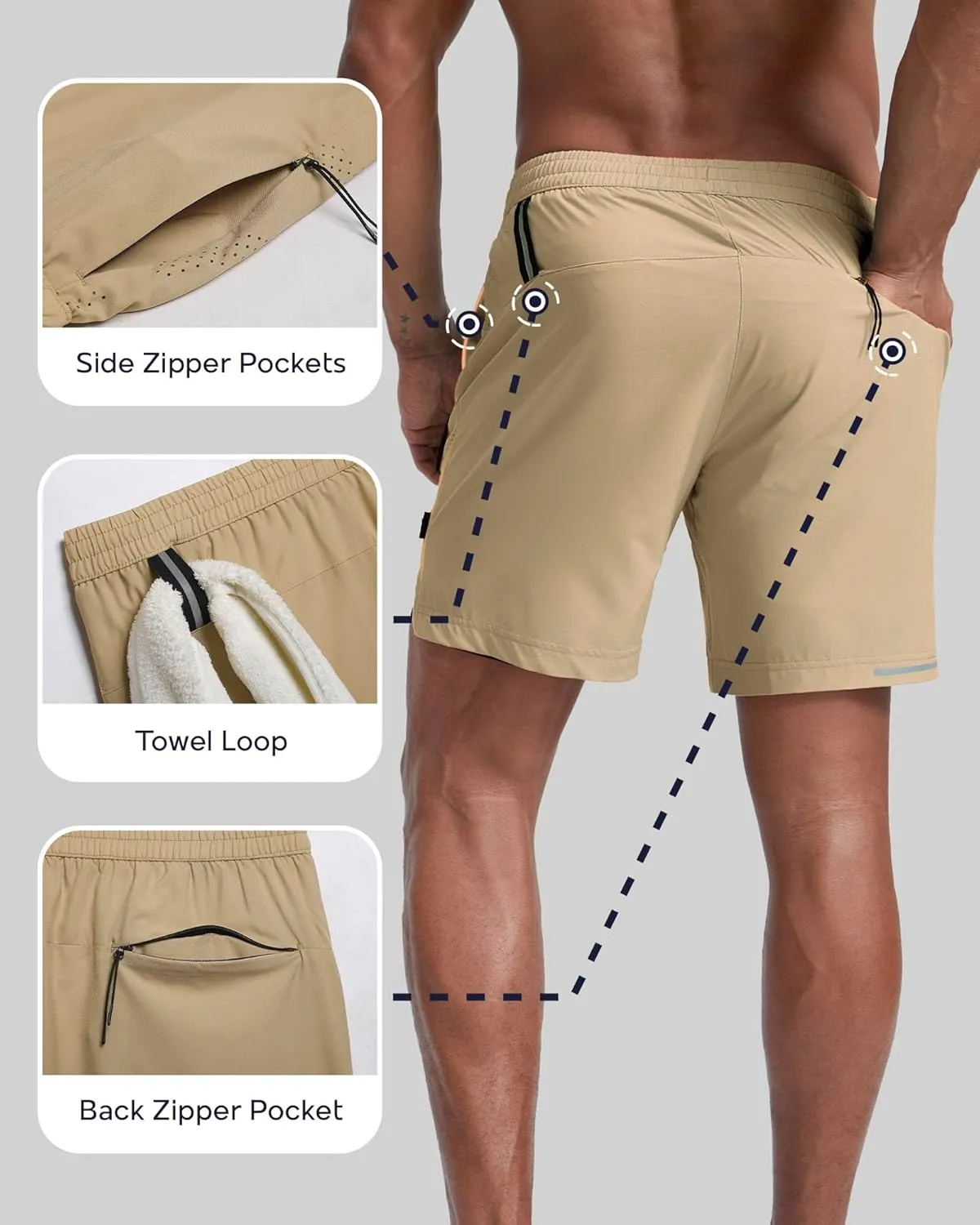 maamgic Men's Athletic Running Shorts with Liner Ultra Lightweight Workout Shorts 5"/ 7"