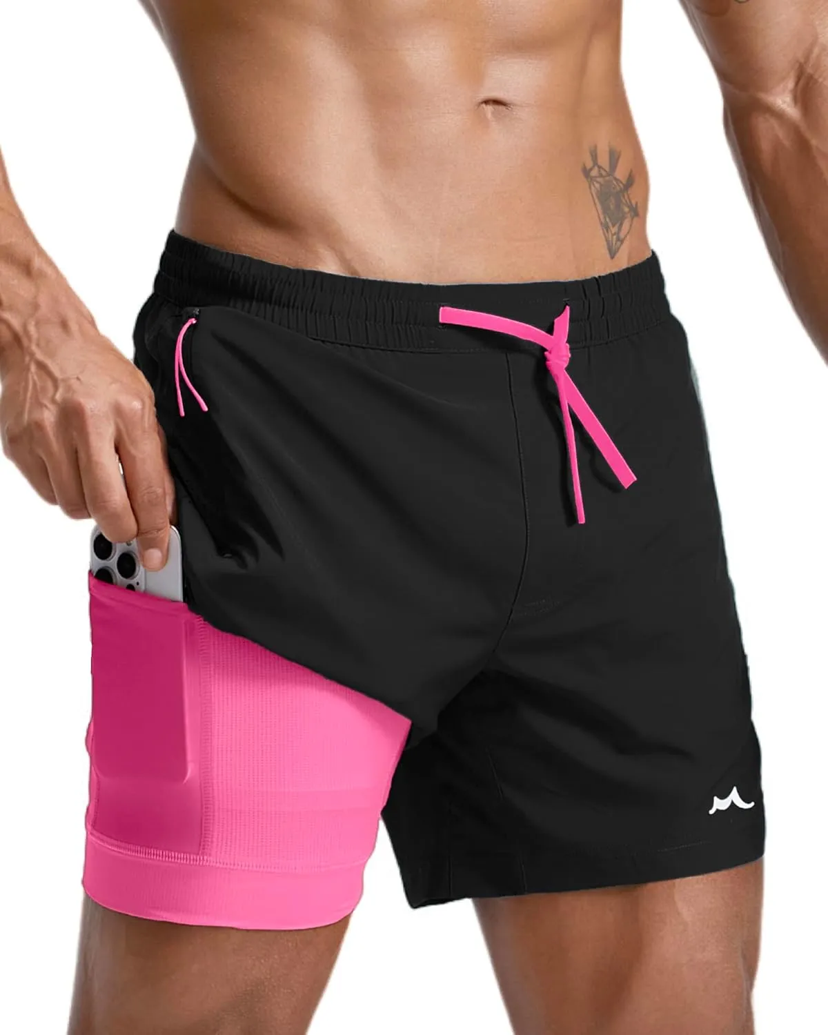 maamgic Men's Athletic Running Shorts with Liner Ultra Lightweight Workout Shorts 5"/ 7"