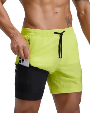 maamgic Men's Athletic Running Shorts with Liner Ultra Lightweight Workout Shorts 5"/ 7"