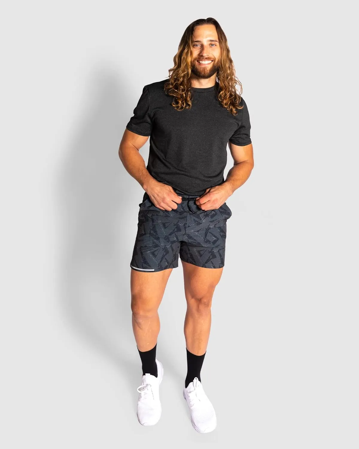 maamgic Mens Running Shorts Workout 6" Marathon Lightweight Quick Dry Gym Shorts with Zip Pocket