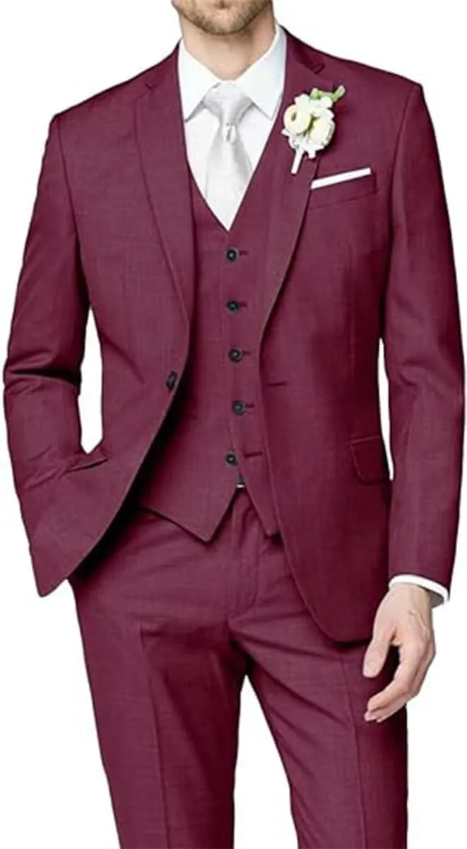 Men Suits Suits for Men Wedding Suit 3 Piece Vintage Blazer Vest Pants