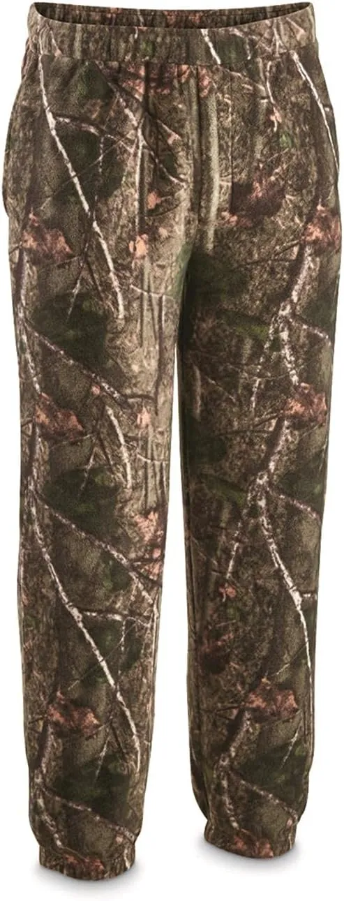 Men's Camo Fleece Pants, Lightweight, Athletic Jogger Sweatpants with Pockets