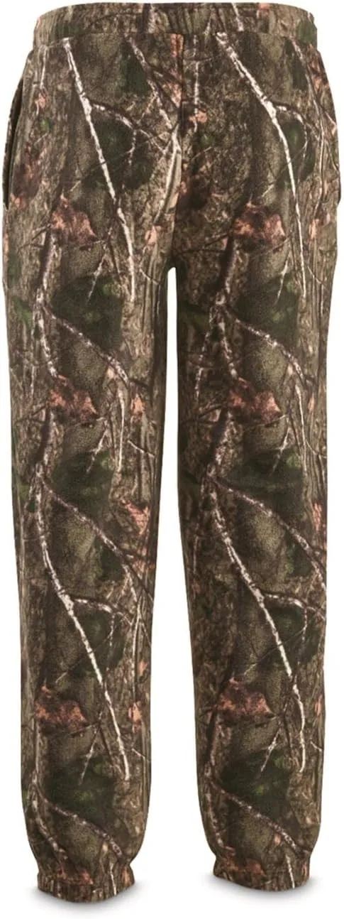 Men's Camo Fleece Pants, Lightweight, Athletic Jogger Sweatpants with Pockets
