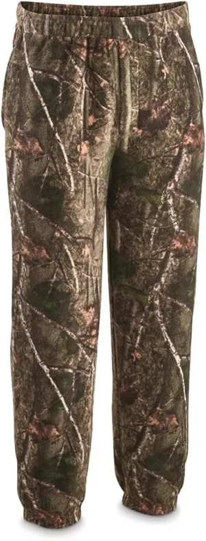 Men's Camo Fleece Pants, Lightweight, Athletic Jogger Sweatpants with Pockets