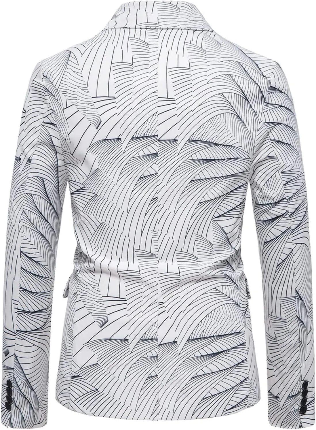 Men's Casual Blazers Striped Print Sport Coats Slim Fit Cotton Sport Jackets One Button Fall Winter Suit Jackets