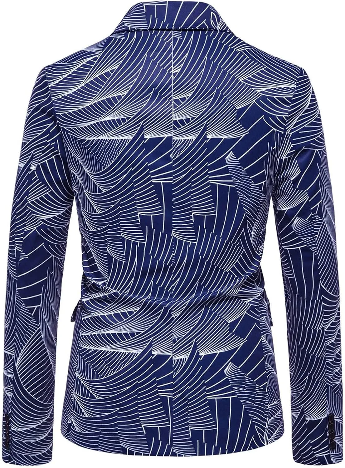 Men's Casual Blazers Striped Print Sport Coats Slim Fit Cotton Sport Jackets One Button Fall Winter Suit Jackets