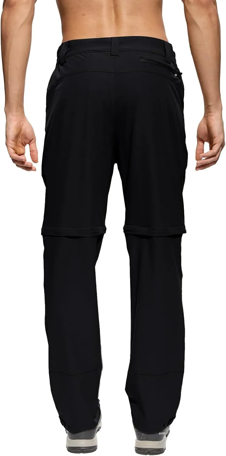 Mens Convertible Cargo Hiking Pants Sun Protection Water Repellent Quick Dry Breathable for Outdoor with 4 Pockets