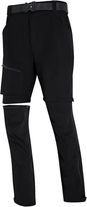 Mens Convertible Cargo Hiking Pants Sun Protection Water Repellent Quick Dry Breathable for Outdoor with 4 Pockets