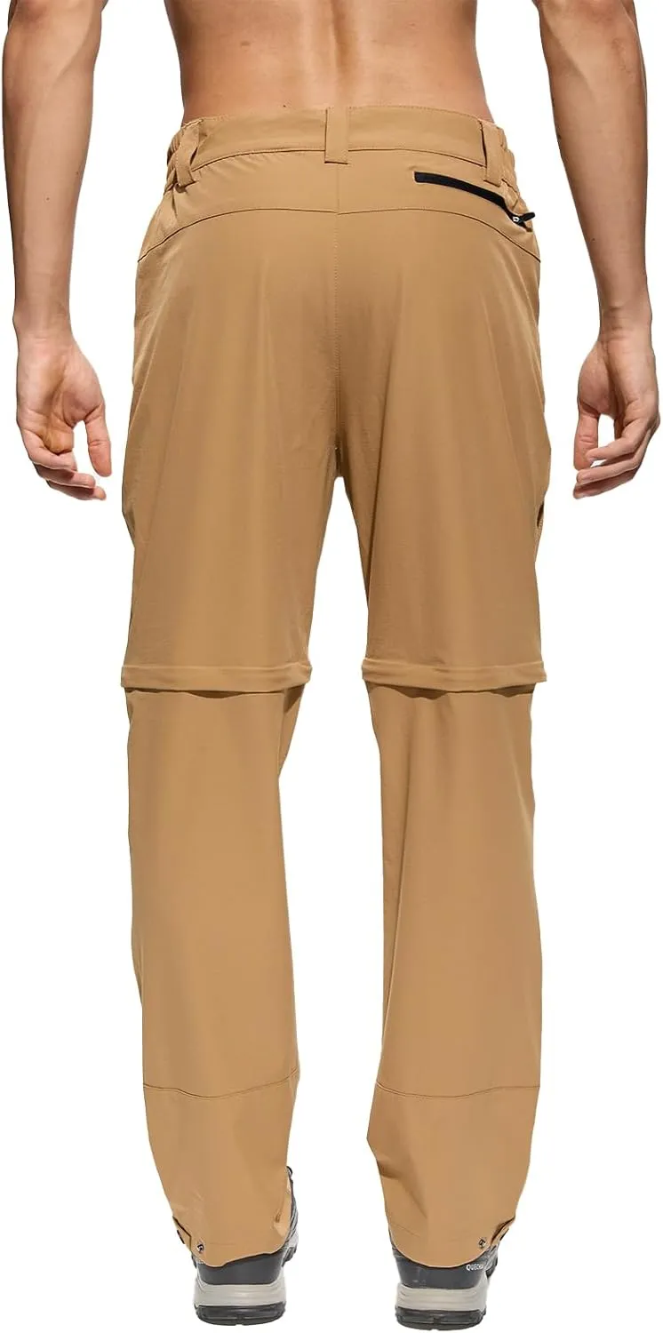 Mens Convertible Cargo Hiking Pants Sun Protection Water Repellent Quick Dry Breathable for Outdoor with 4 Pockets