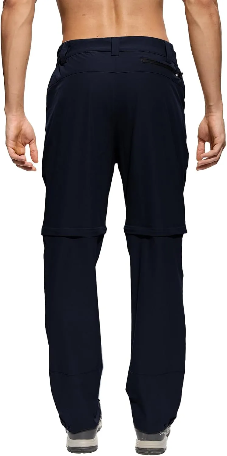 Mens Convertible Cargo Hiking Pants Sun Protection Water Repellent Quick Dry Breathable for Outdoor with 4 Pockets