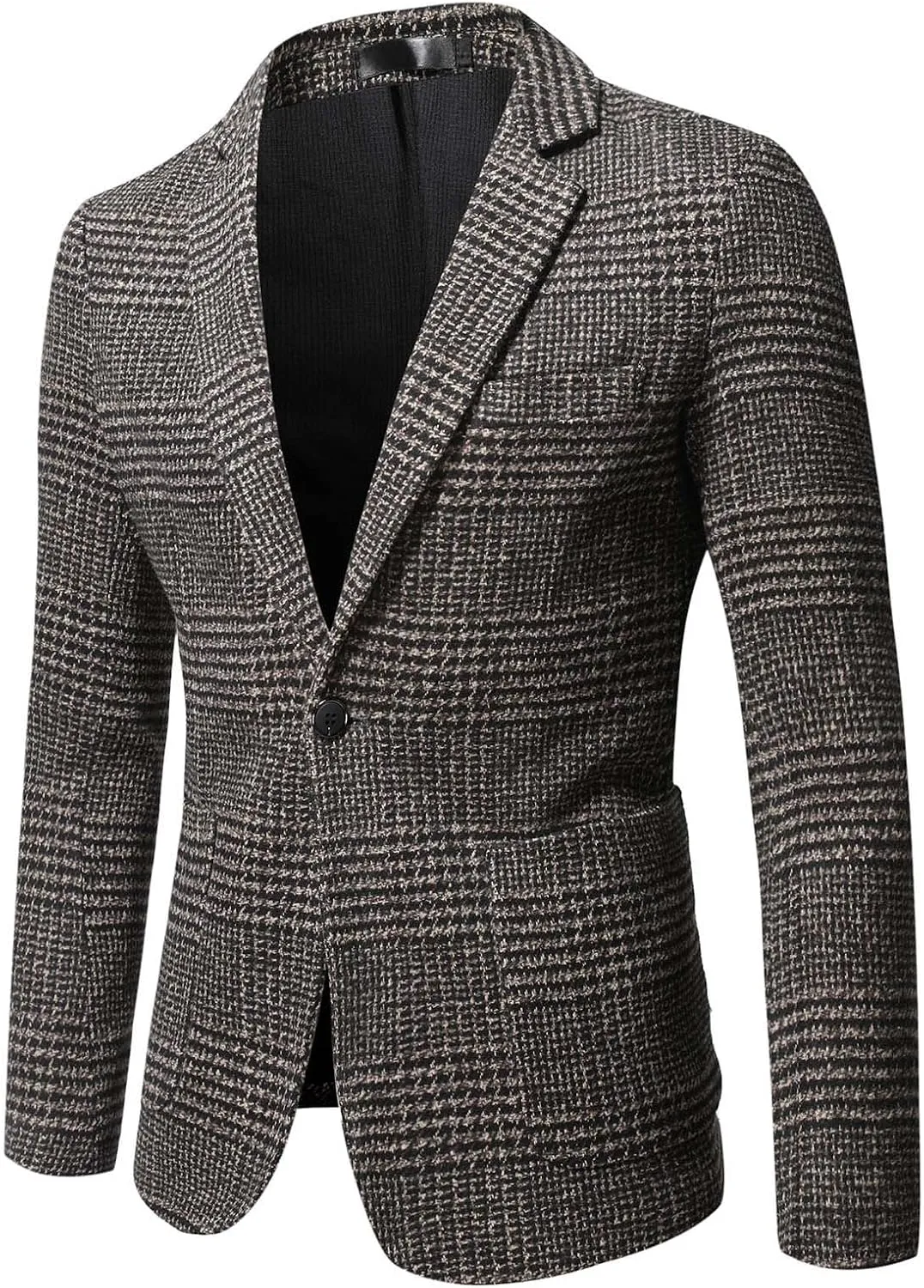 Men's Suit Jacket Slim Fit Blazer Casual Sport Coat One Button Business Wedding Party Dress Coats (Khaki,XXXL)